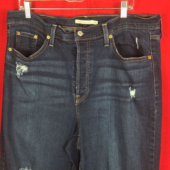 LEVI'S Ribcage Straight Ankle Womens Jeans Size 16W - Picture 3 of 8